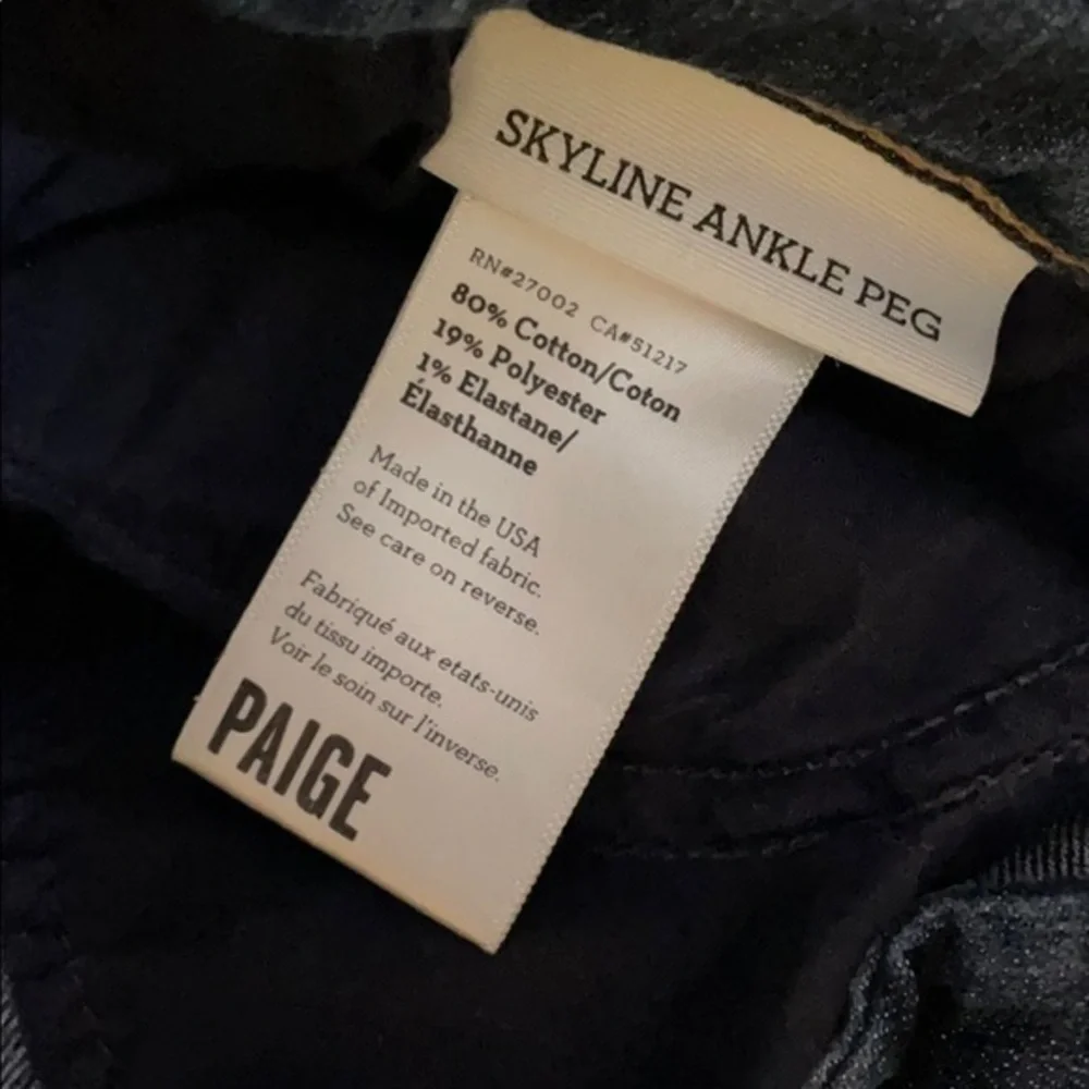 Paige jeans size 28 ankle peg jeans blue